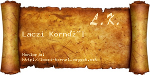 Laczi Kornél névjegykártya