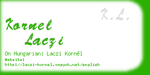 kornel laczi business card