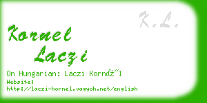 kornel laczi business card